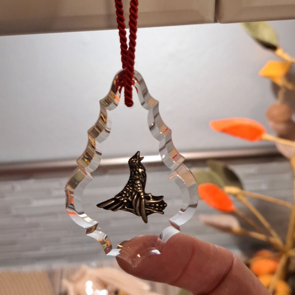 Reed And Barton Calling Bird 12 Days Of Christmas Ornament Crystal Sterling - Picture 3 of 6